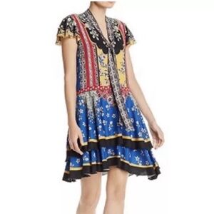 Alice + Olivia Colorful Floral Mini Dress